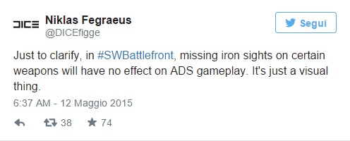 tweet su star wars: battlefront